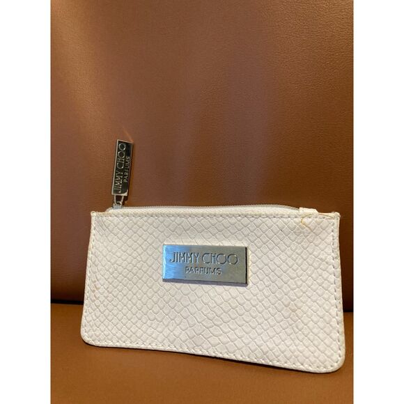 Jimmy Choo Parfums coin purse wallet Creamy white animal print - Picture 1 of 3